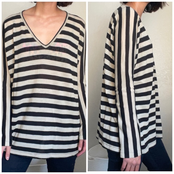 Dries Van Noten Sweaters - Dries Van Noten V-Neck Stripe Sweater